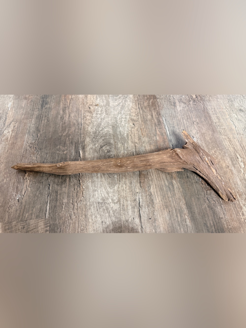 Rustic Brown Driftwood Accent Piece for Home Decor
